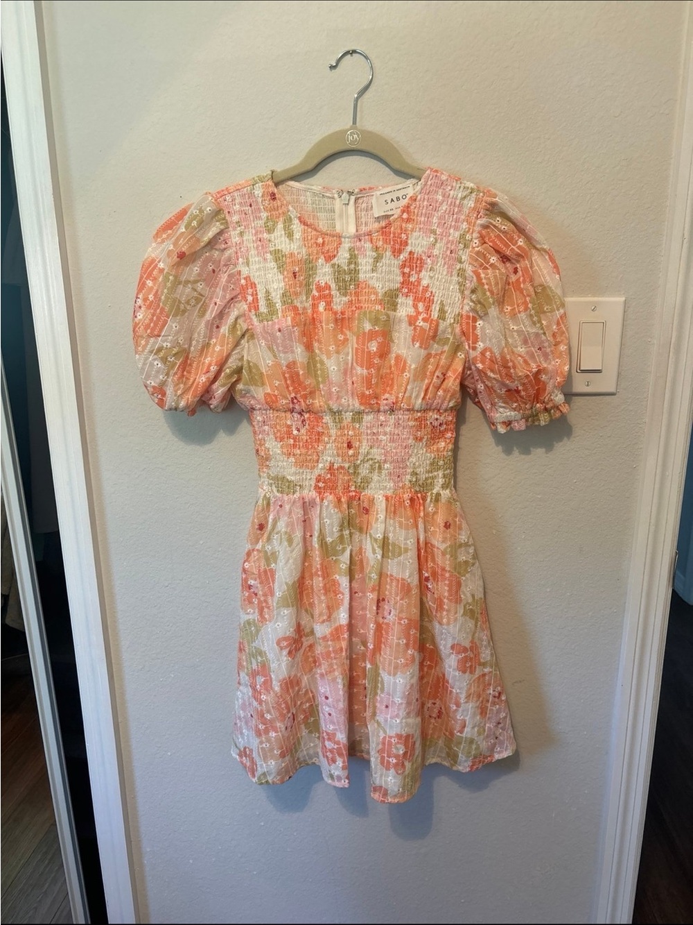 Sabo Skirt Floral Smocked Mini Dress